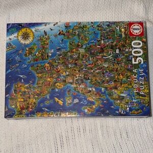 Educa 500 Piece Europe Map Jigsaw Puzzle Adrian Chesterman Art Sealed 18001